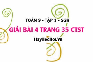 Bài 4 trang 35 Toán 9 tập 1 Chân trời sáng tạo